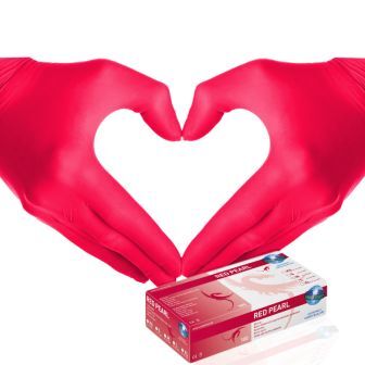Red Pearl nitrile gloves