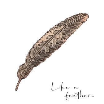 Like a feather – Présentoir Nailart – Rose Gold
