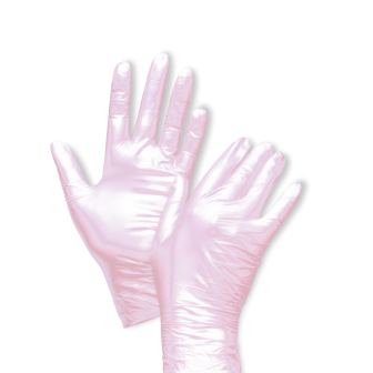 Shinny Pink Nitrile Gloves